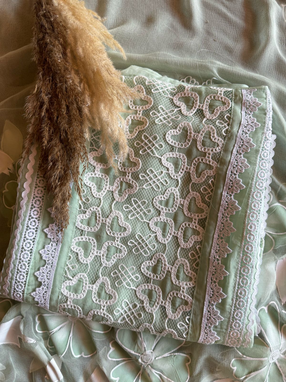 Pure soft organza  unstitched Suit