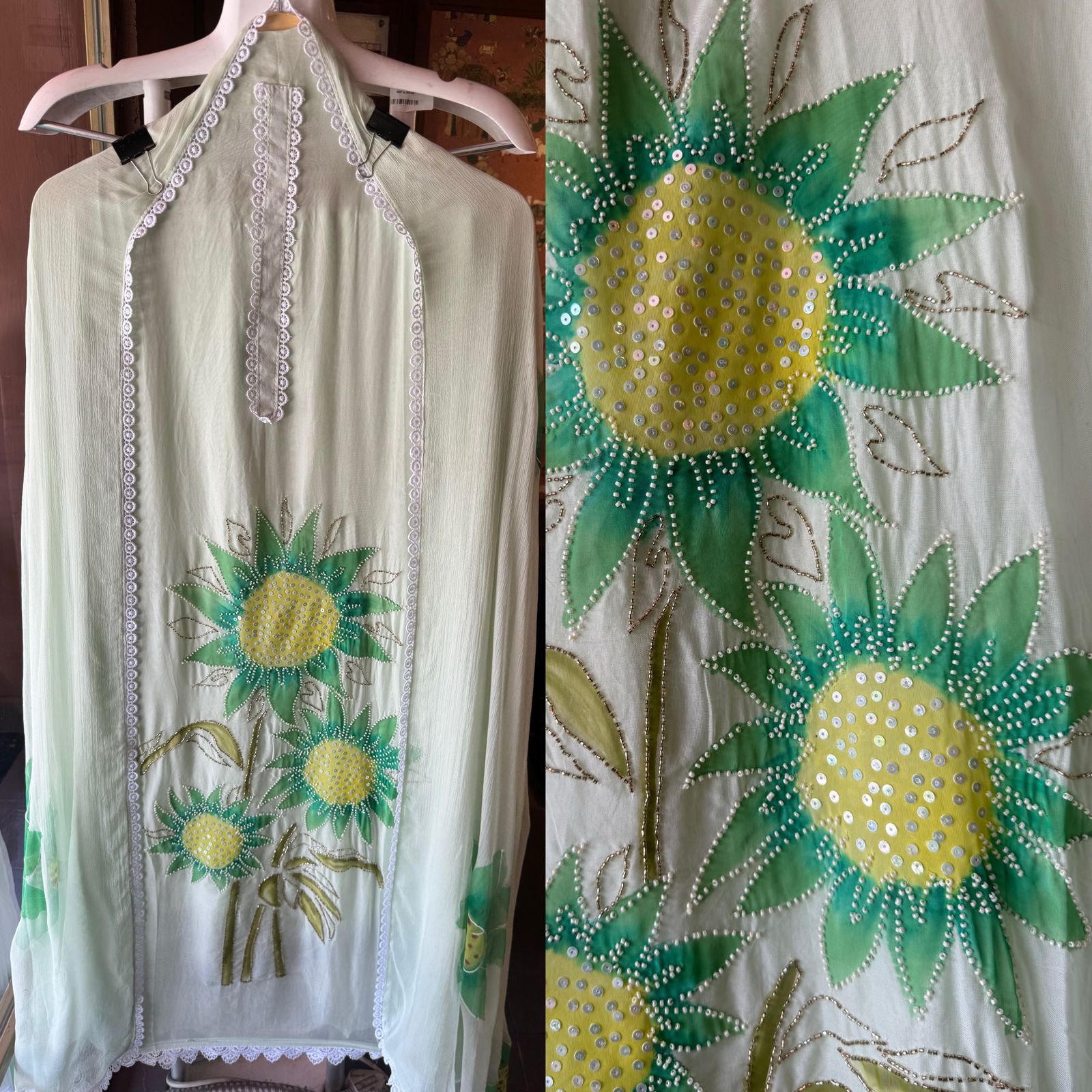 Soft organza Unstitched Suit