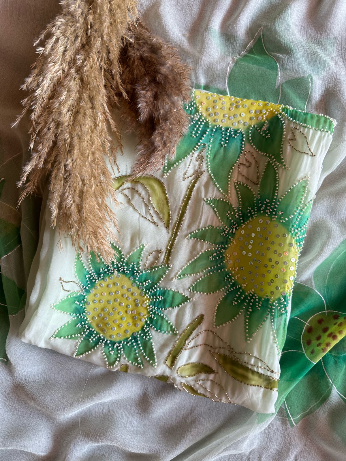 Soft organza Unstitched Suit