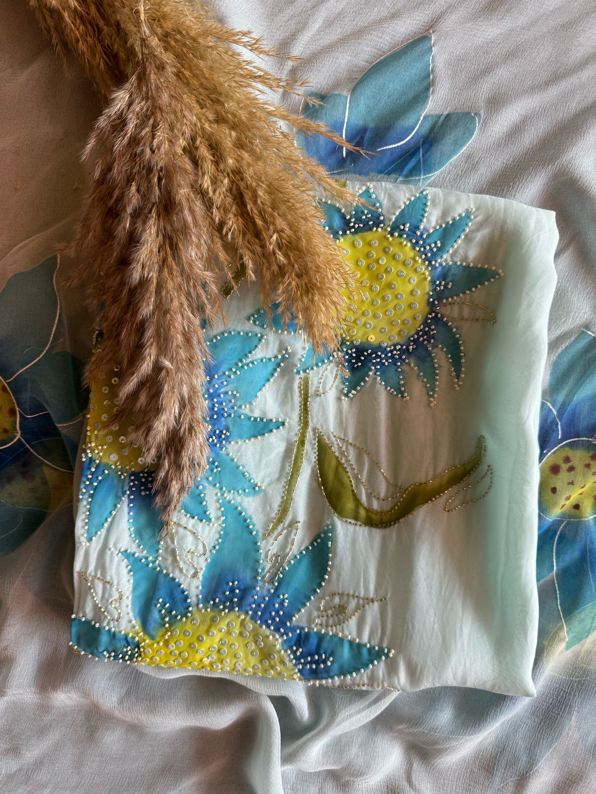 Soft organza Unstitched Suit