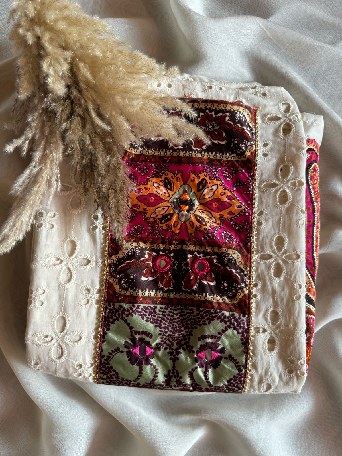 Premium cotton chicken unstitched suit