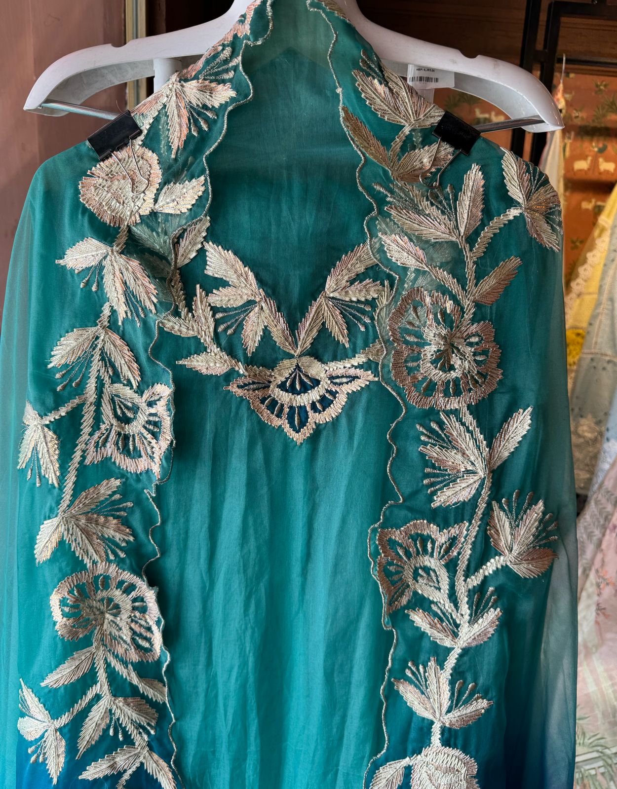 Pure organza unstitched Shirt