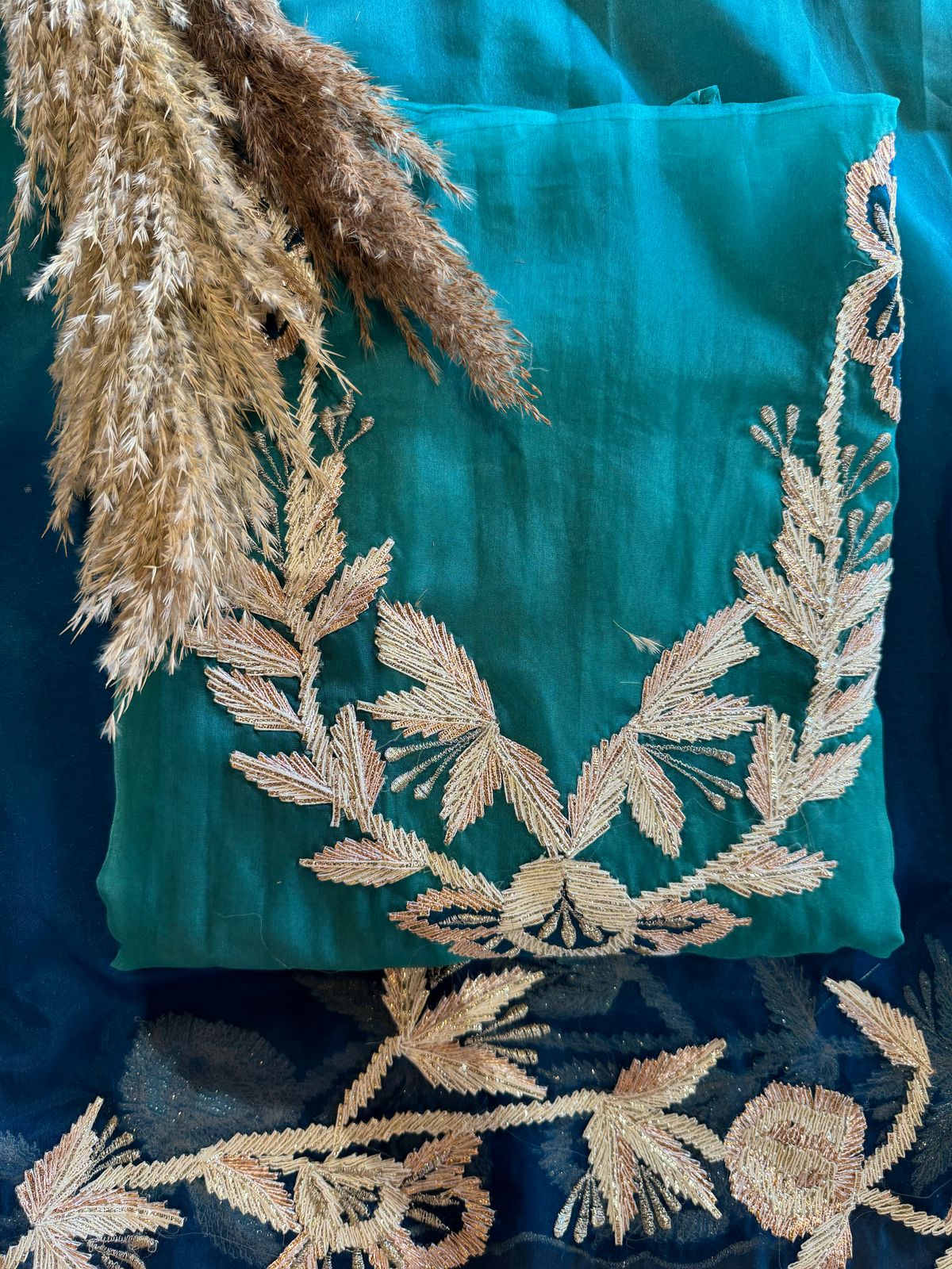 Pure organza unstitched Shirt