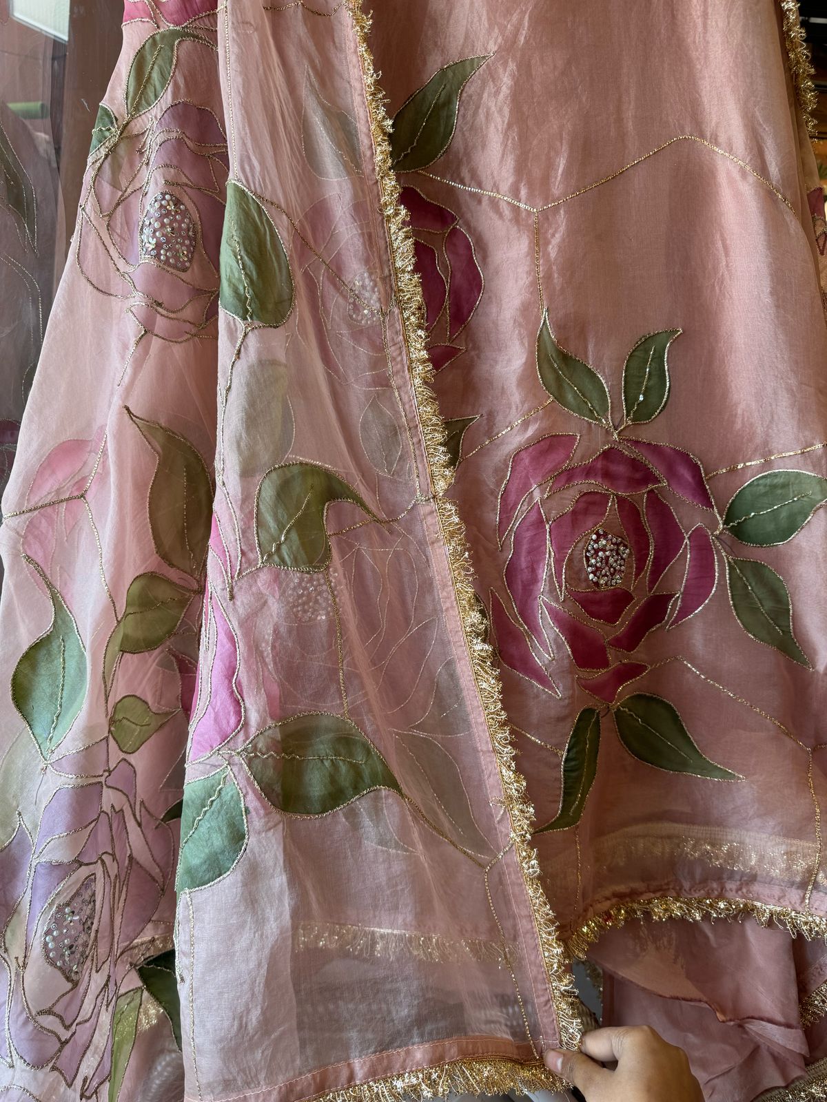 Pure organza Unstitched Suits