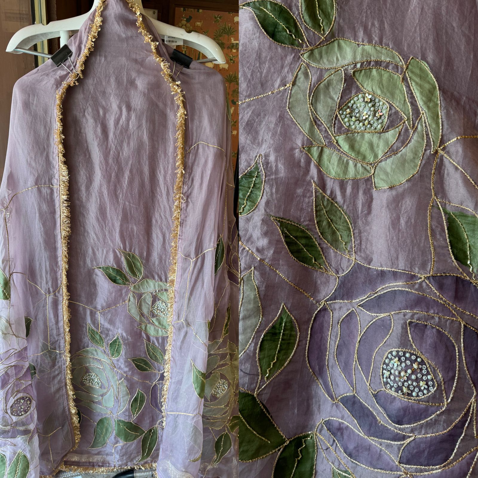 Pure organza Unstitched Suits