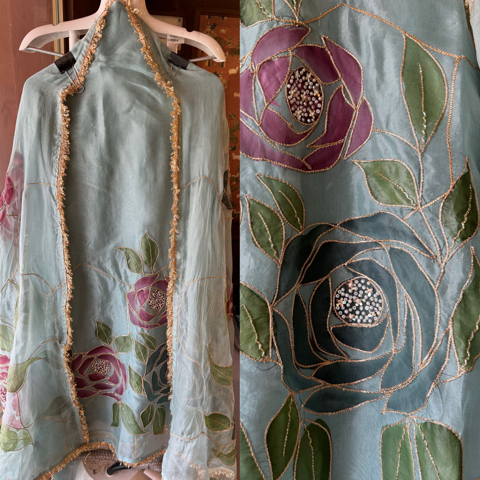 Pure organza Unstitched Suits