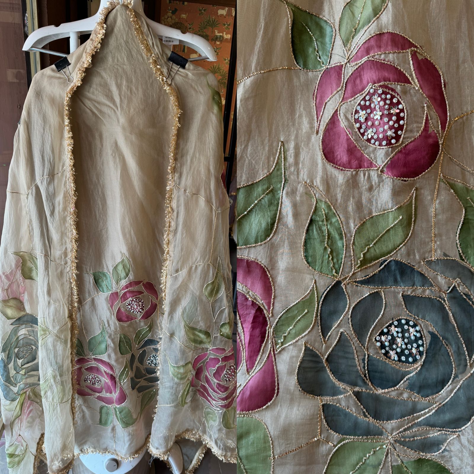 Pure organza Unstitched Suits