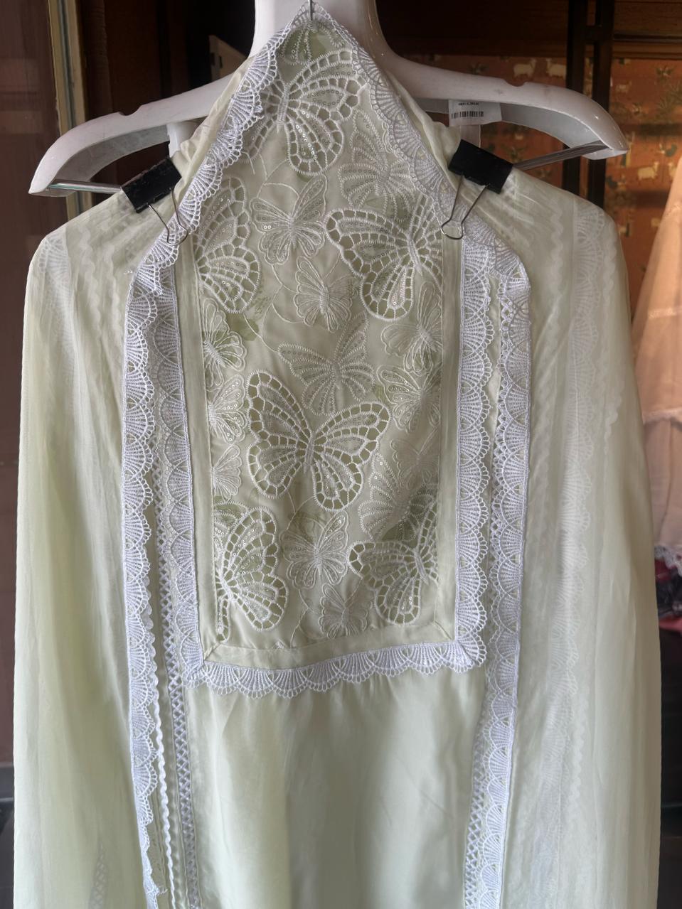 Pure soft organza  unstitched Suit