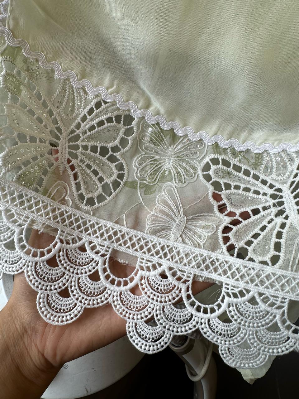 Pure soft organza  unstitched Suit