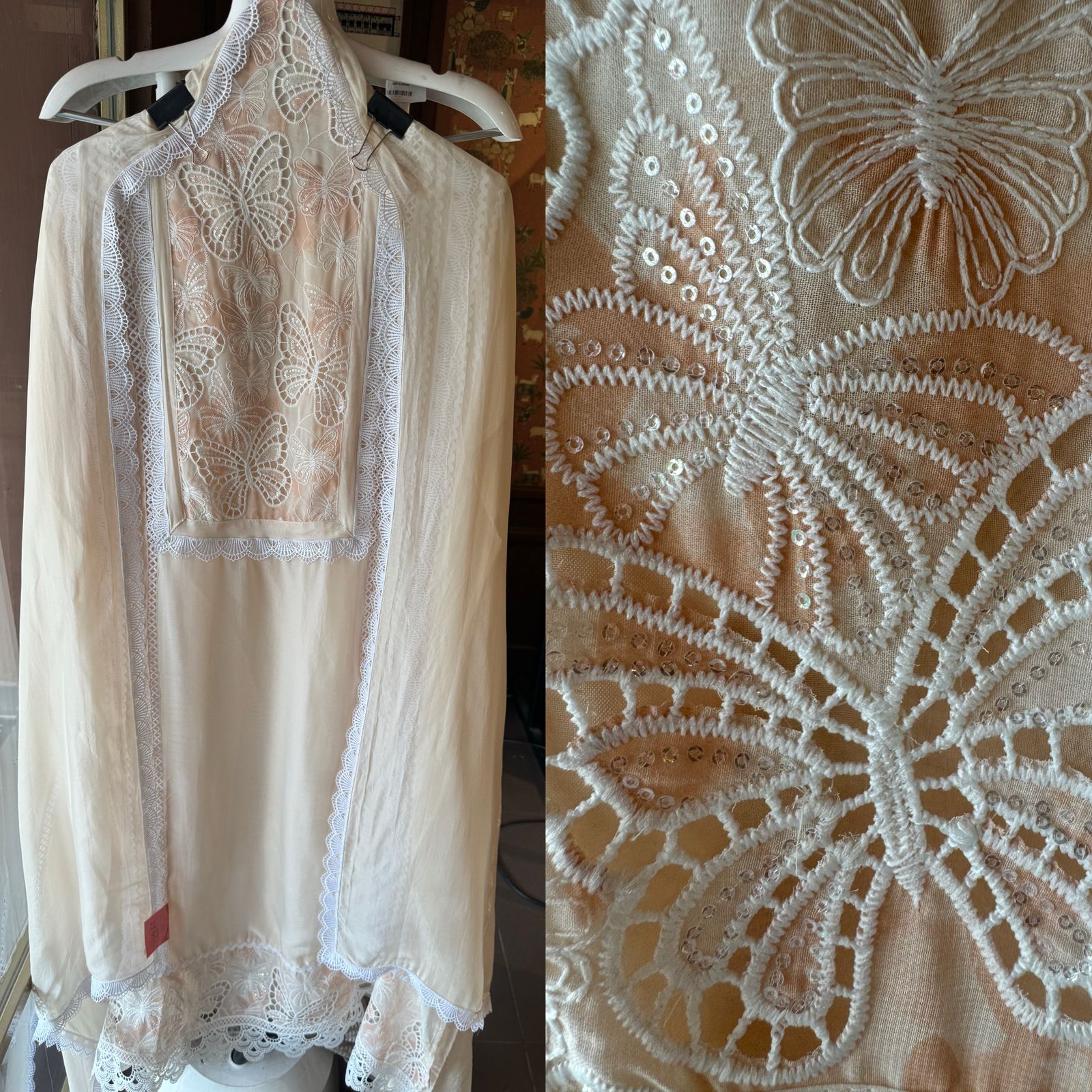 Pure soft organza  unstitched Suit