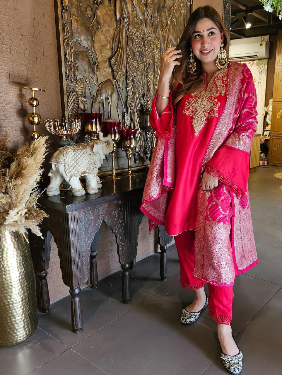 Pure Silk Unstitched Kurta