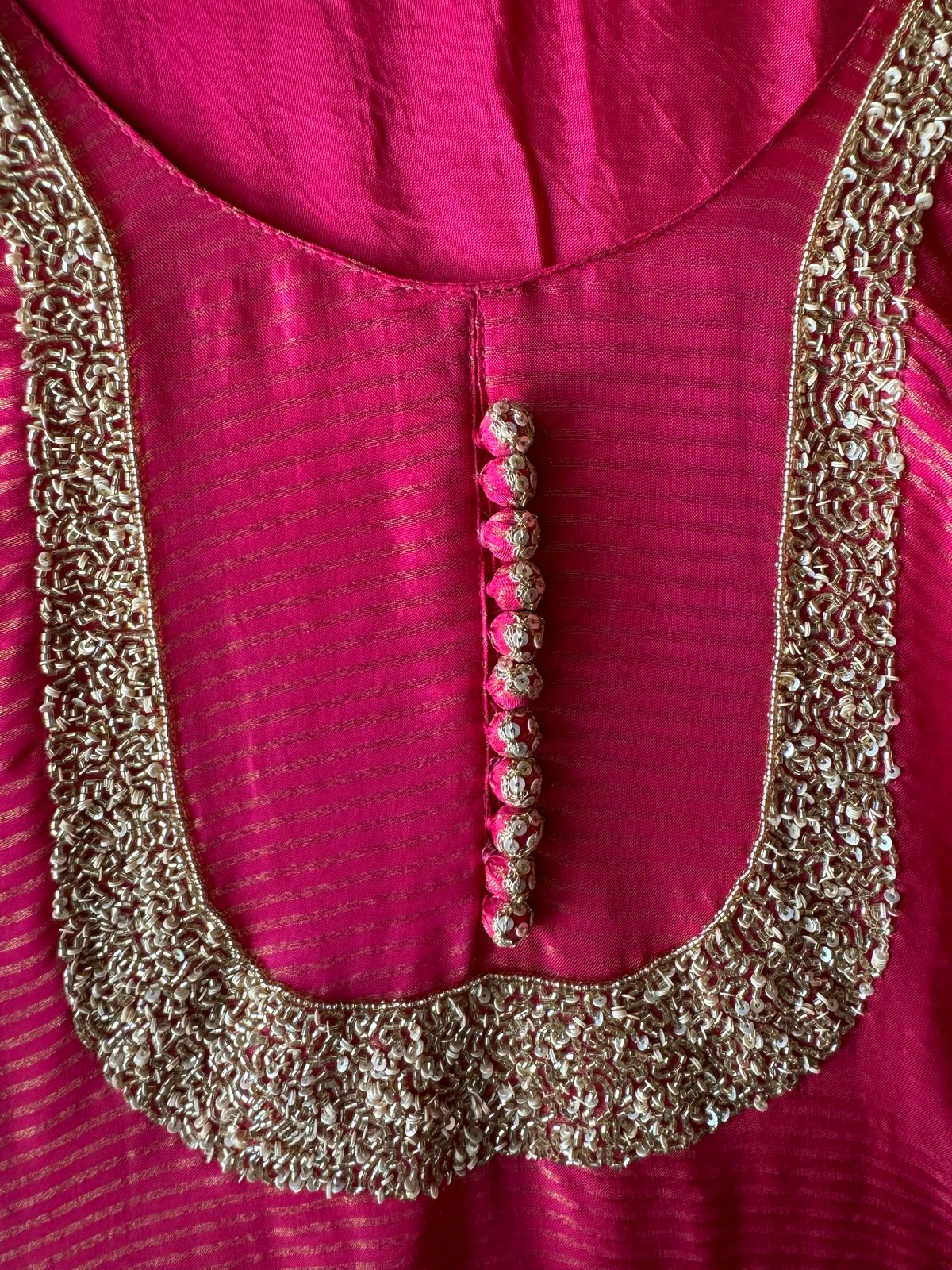 Self Tissue Kurta with Gold lurex