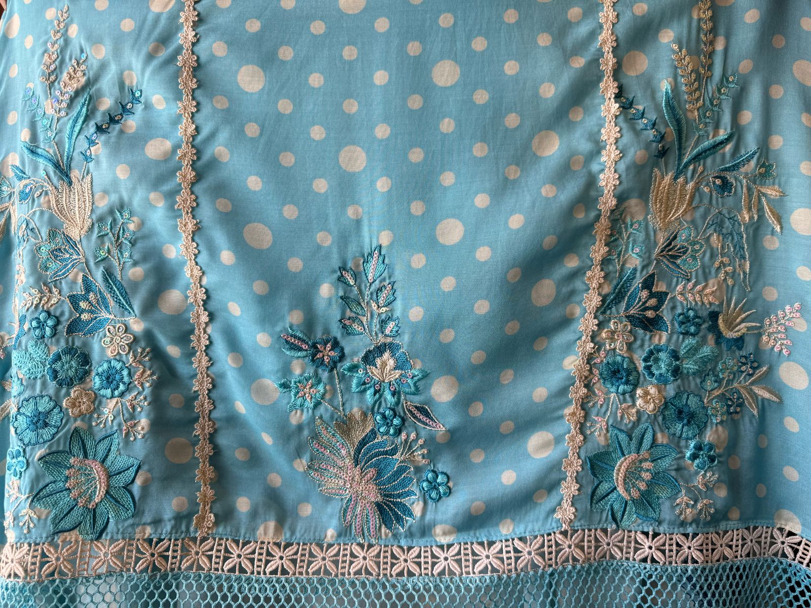 Fine muslin digital printed unstitched shirt