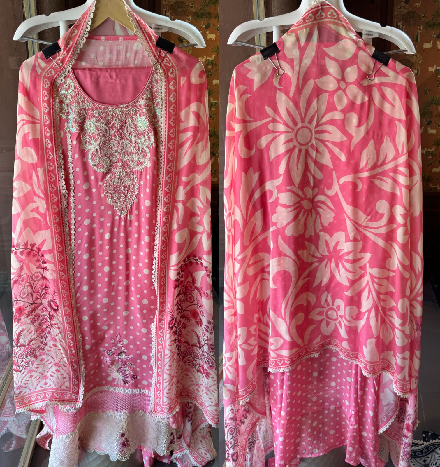 Fine muslin digital printed unstitched shirt