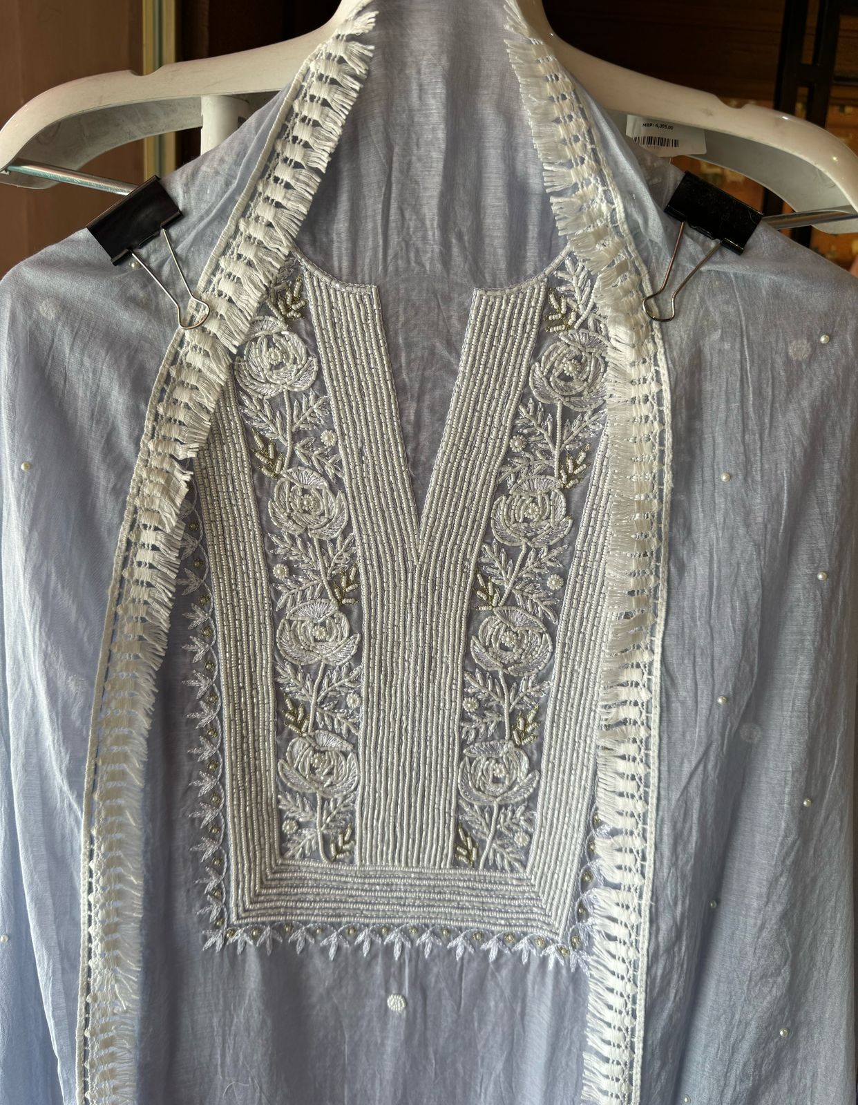 Pure Mul cotton chanderi Unstitched suit