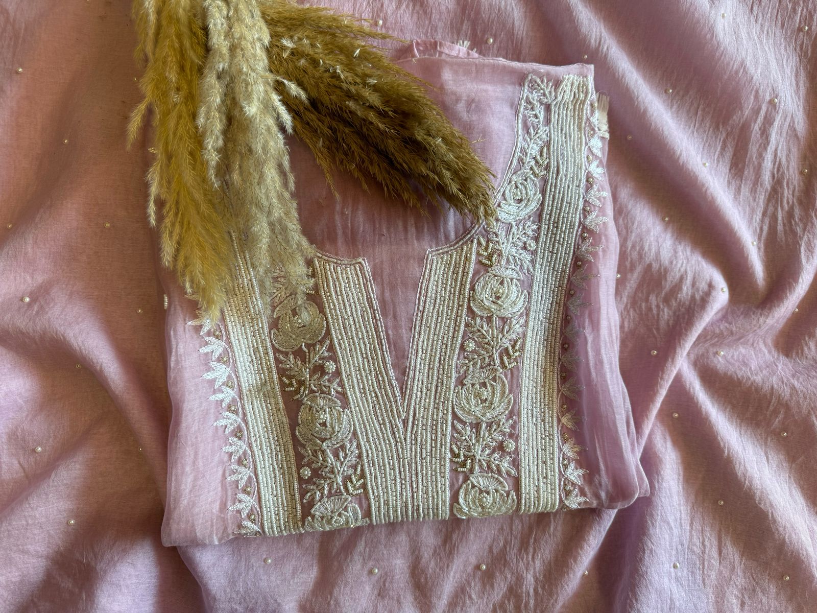 Pure Mul cotton chanderi Unstitched suit