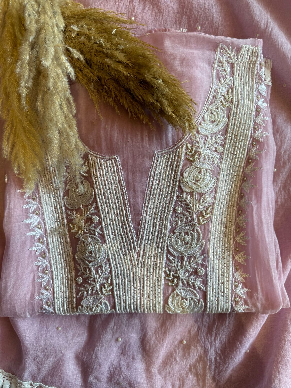 Pure Mul cotton chanderi Unstitched suit