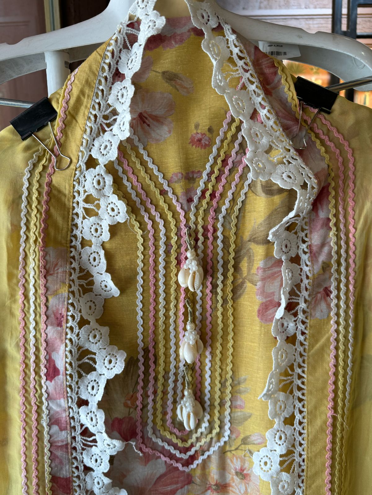 Shop Our New Floral linen digital prints with Multi coloured laces