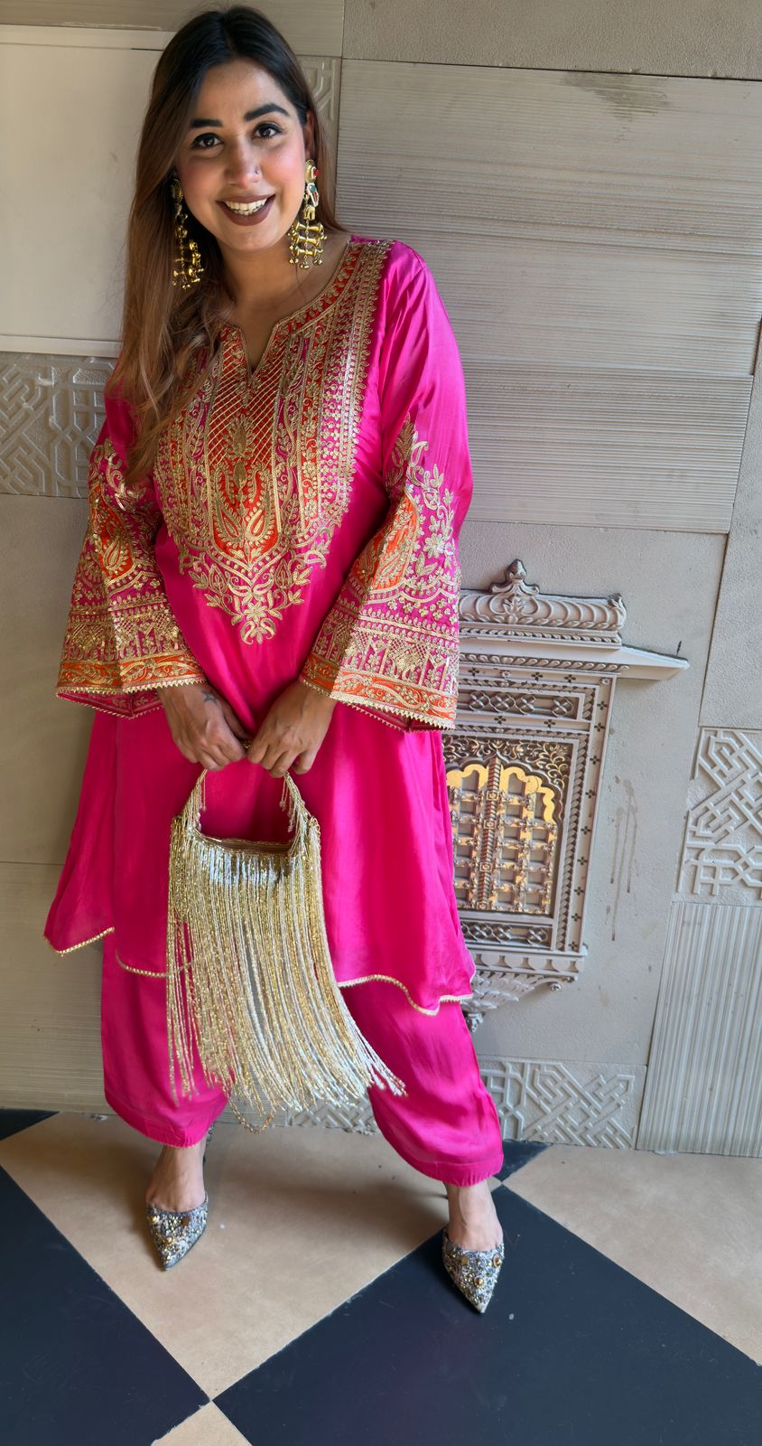 Pure 100% raw silk Kurta