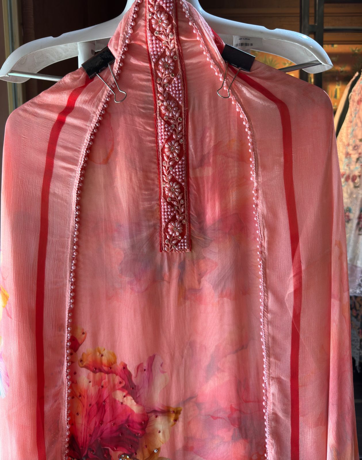 Digital printed organza Suit