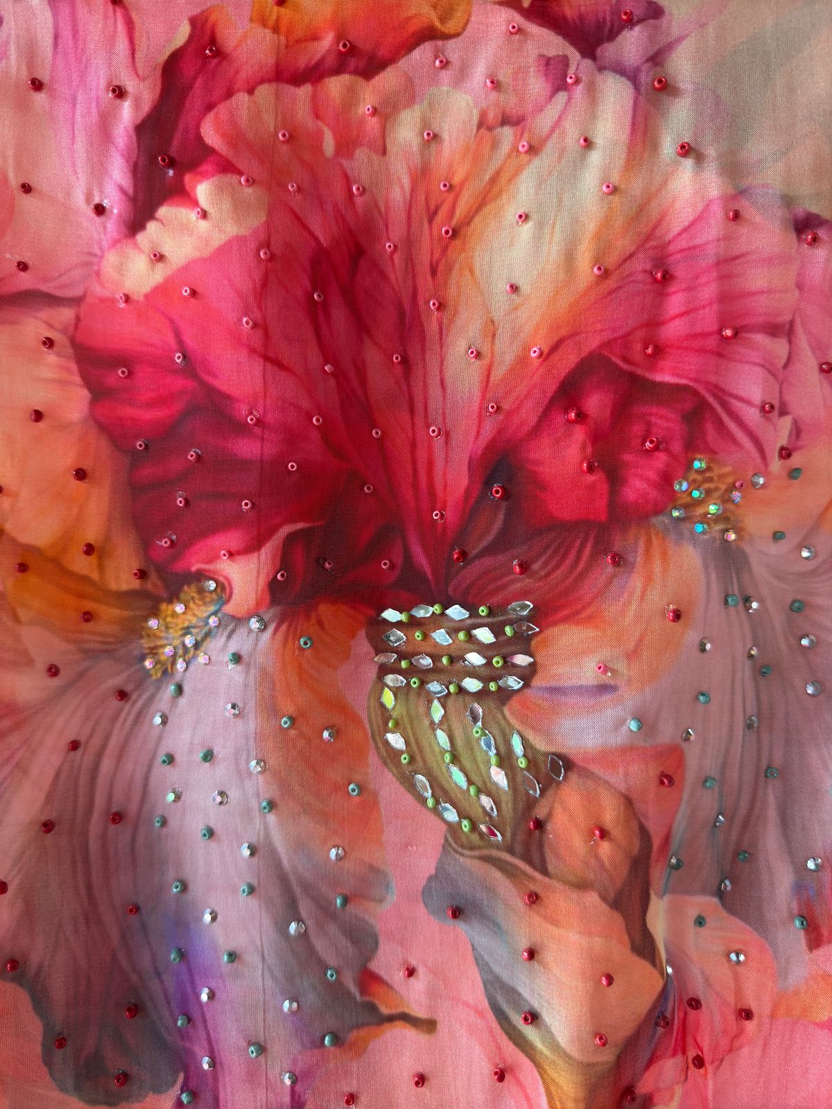 Digital printed organza Suit