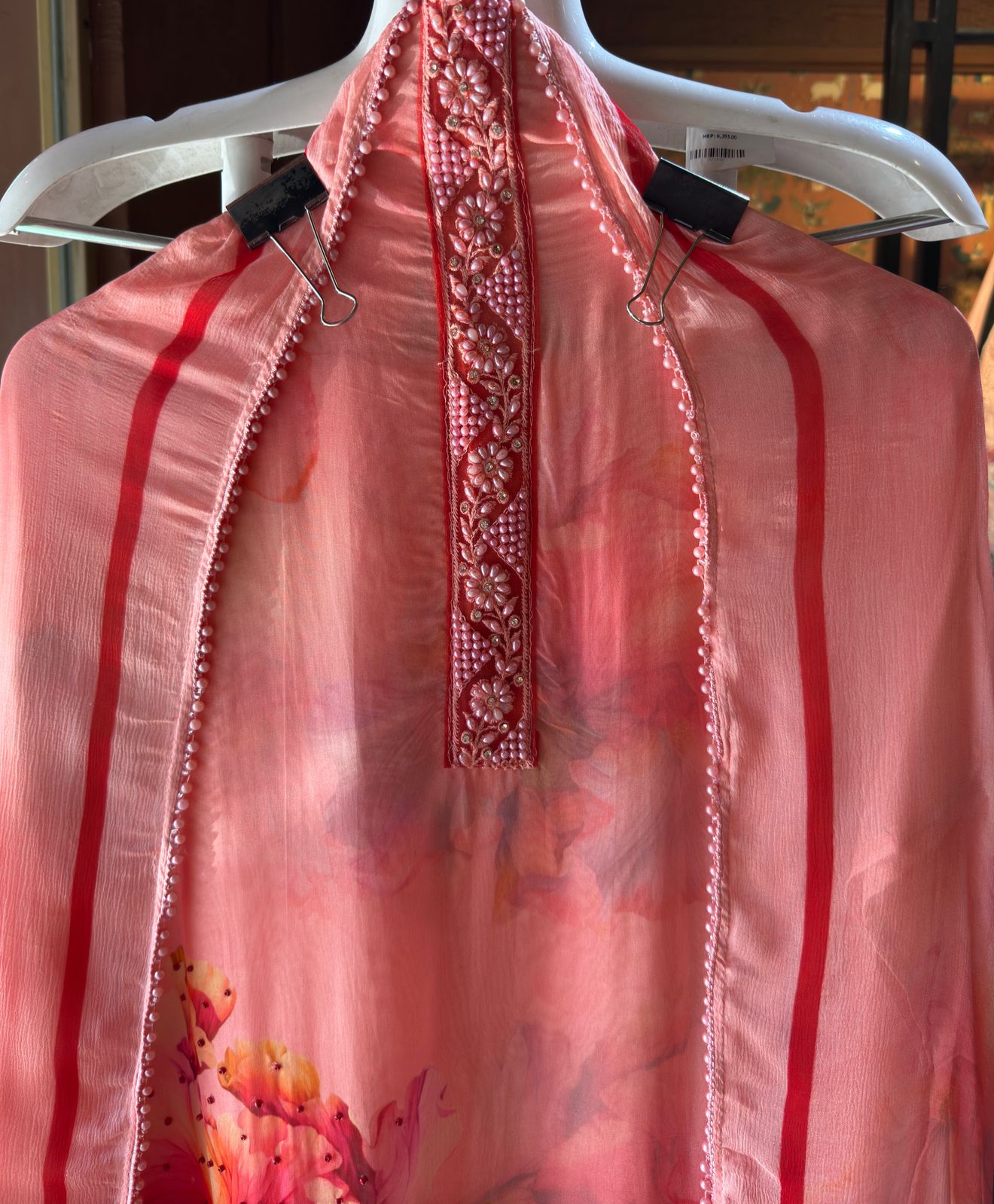 Digital printed organza Suit