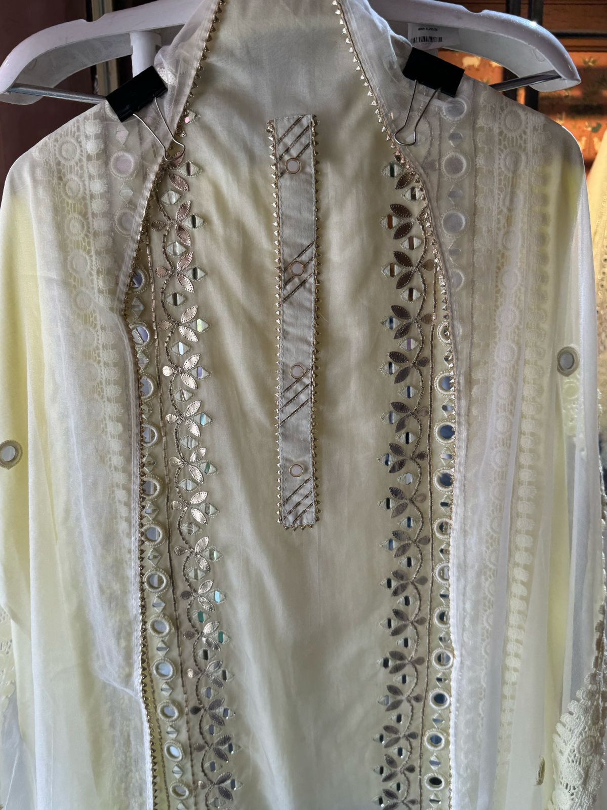 Mul cotton Suit with with designer front panel