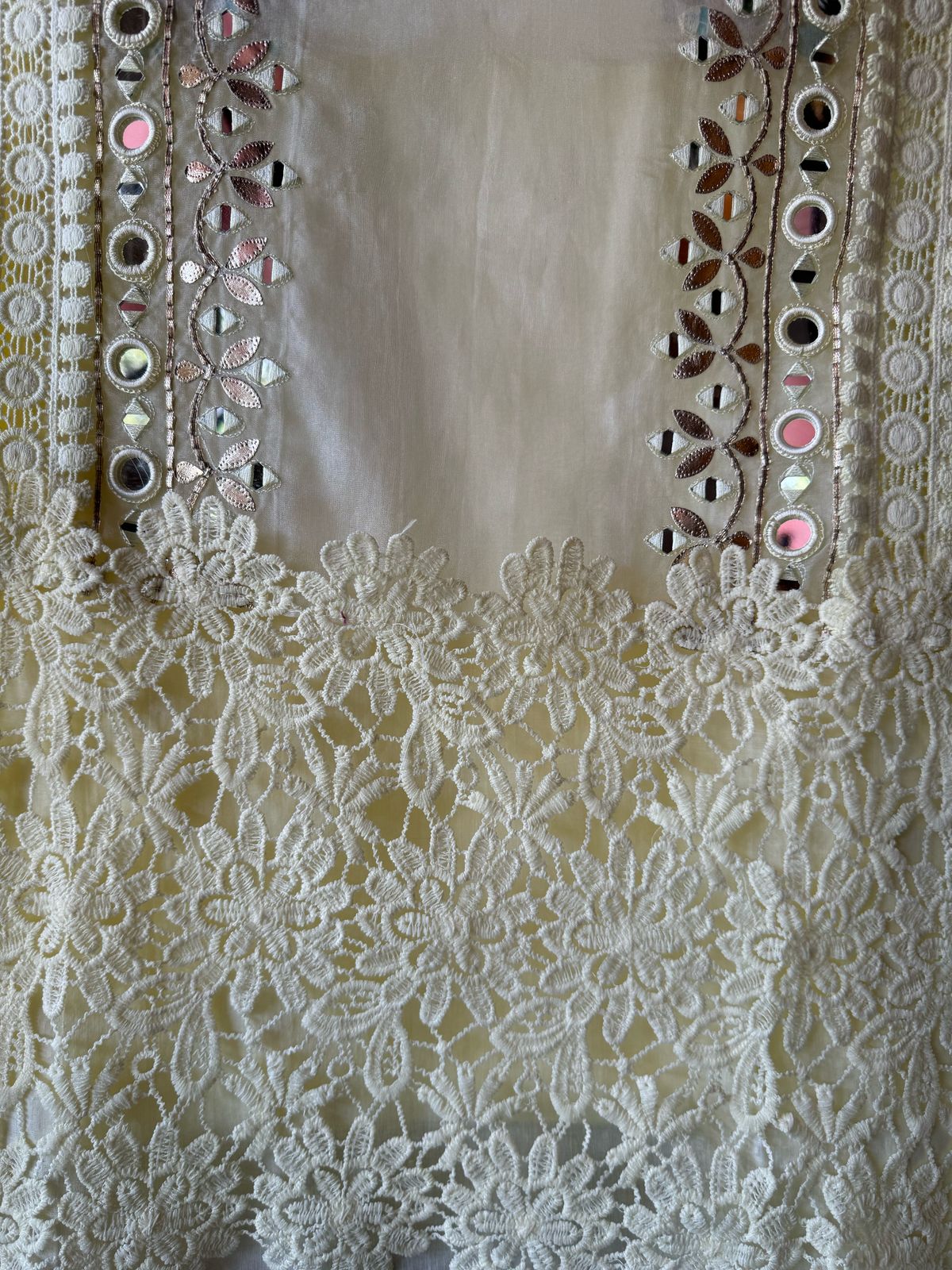 Mul cotton Suit with with designer front panel