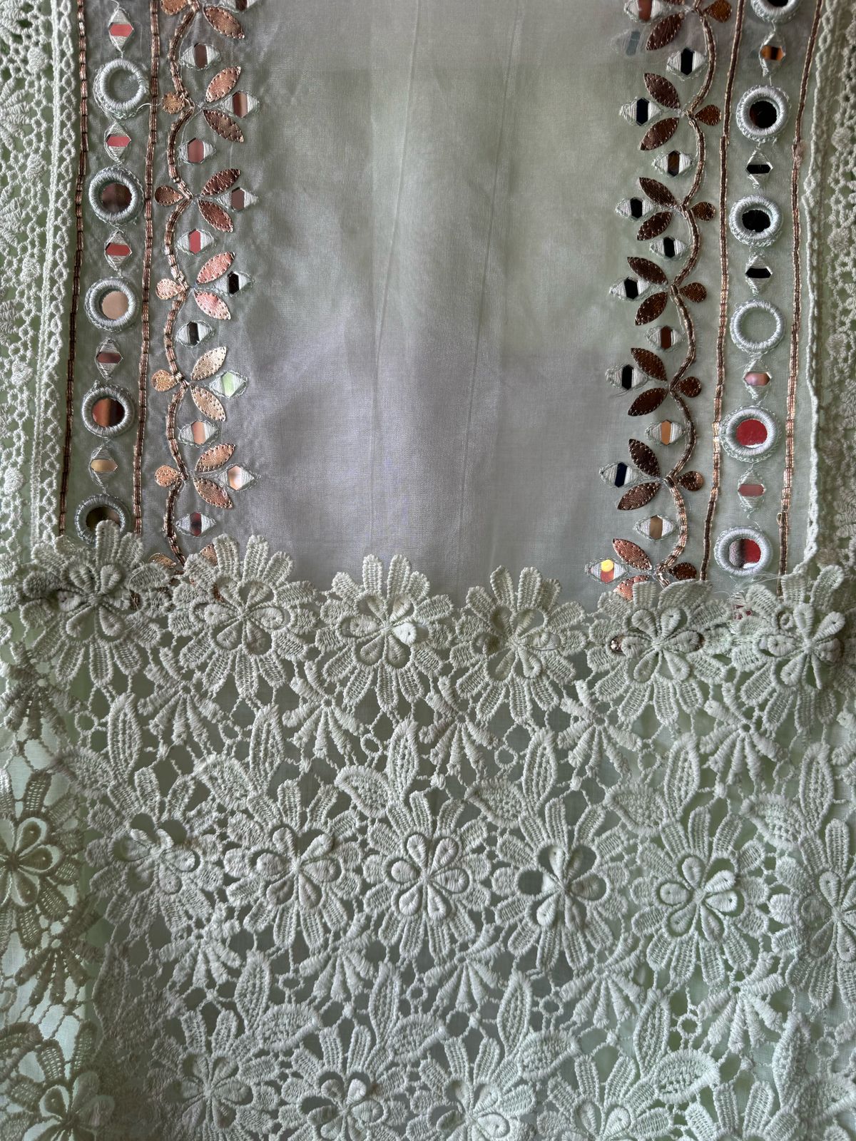 Mul cotton Suit with with designer front panel