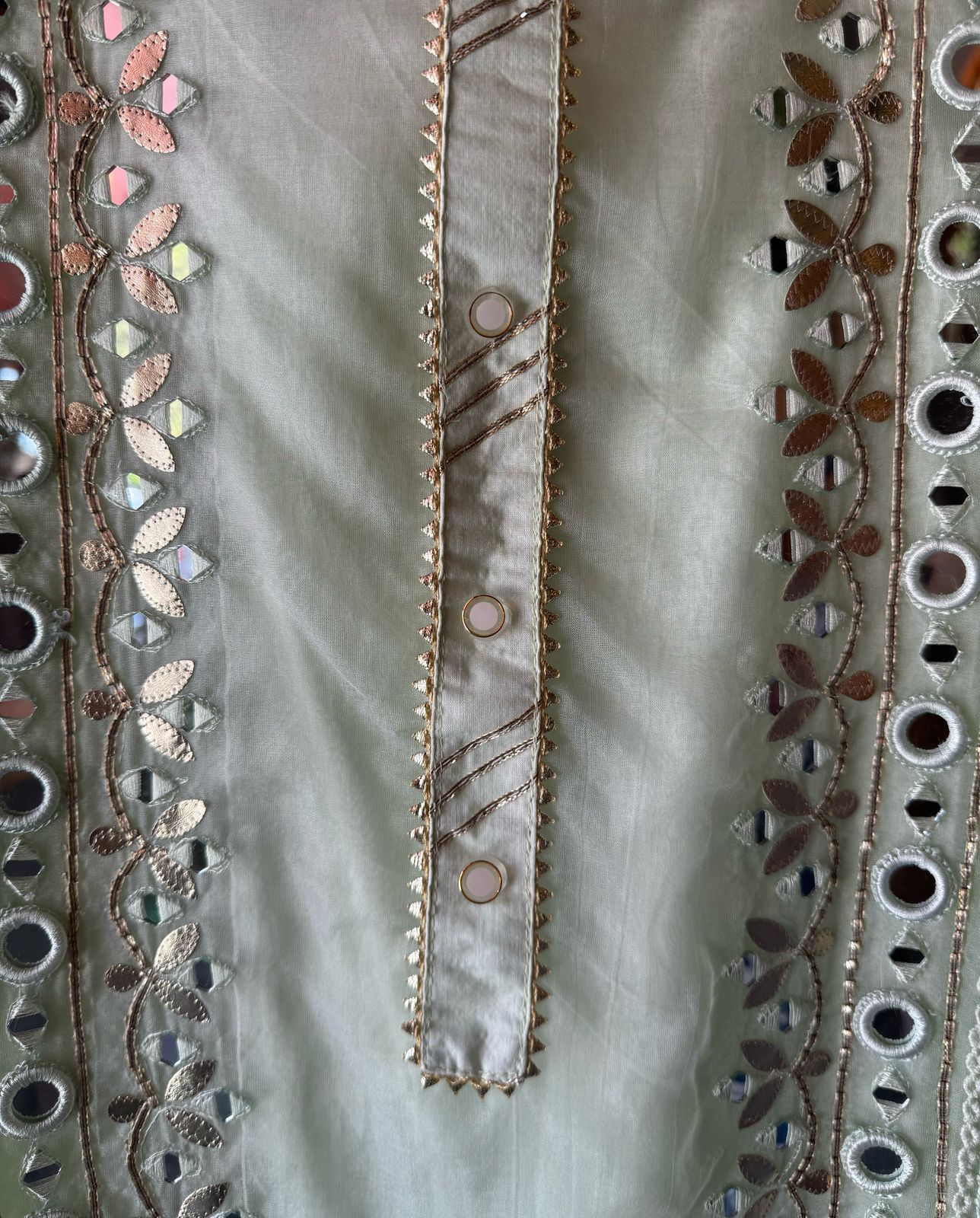 Mul cotton Suit with with designer front panel