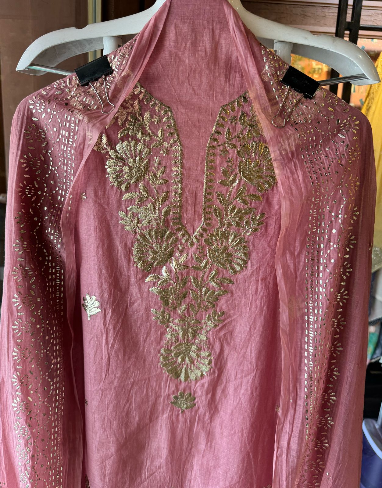 Shop Our latest Mul Chanderi Articles with pitta work