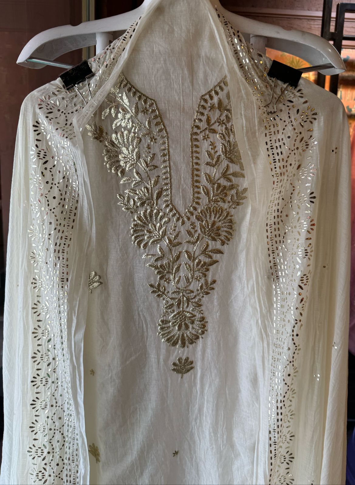 Shop Our latest Mul Chanderi Articles with pitta work