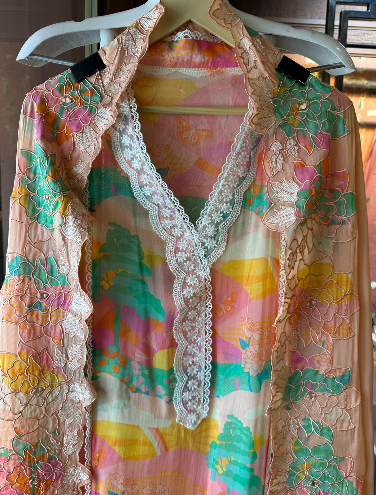 Latest launch on Orgabza with appliqué work Dupatta