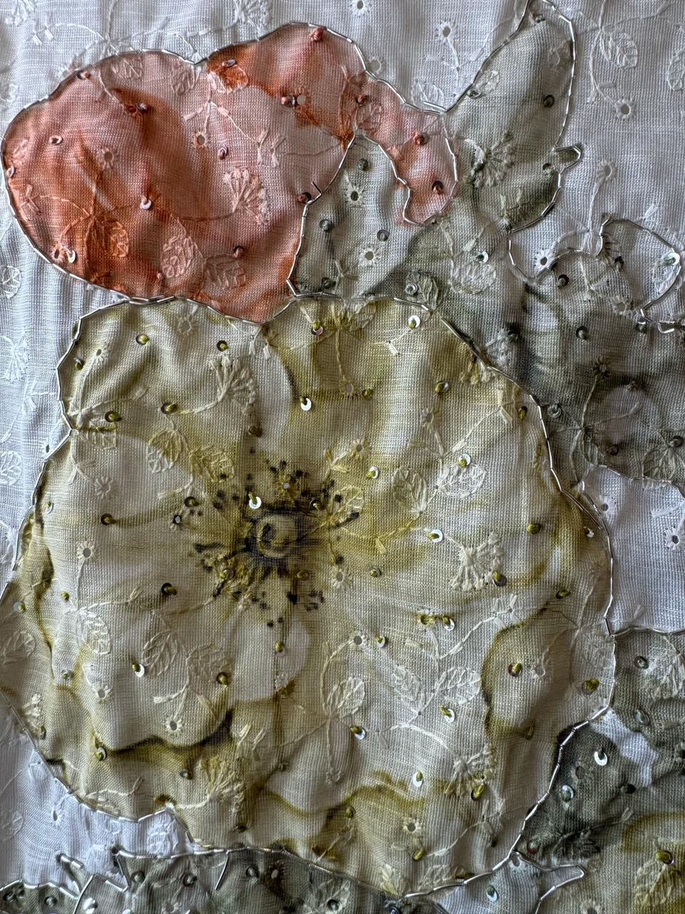 Embroidered chicken shirt Unstitched