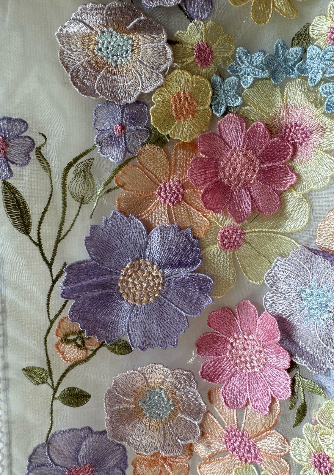 3D Multi coloured flower Designer front