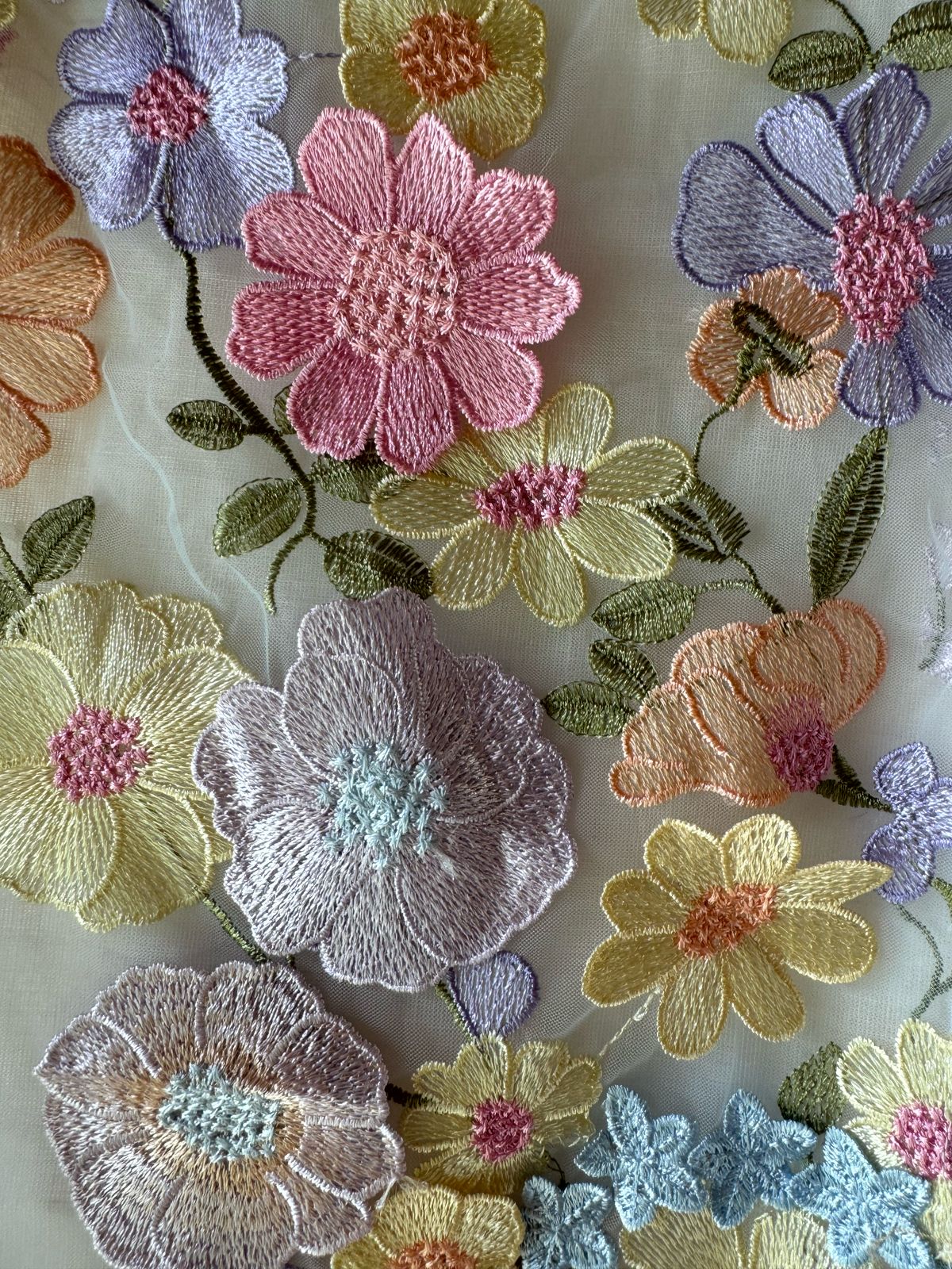 3D Multi coloured flower Designer front