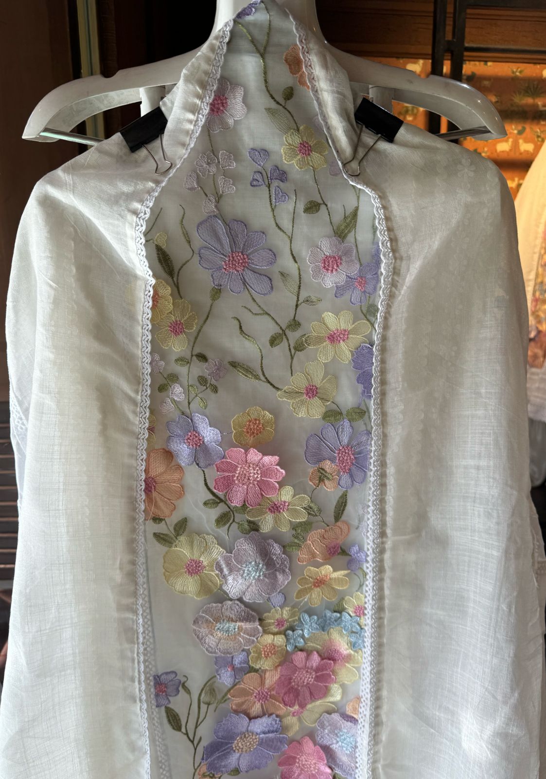 3D Multi coloured flower Designer front