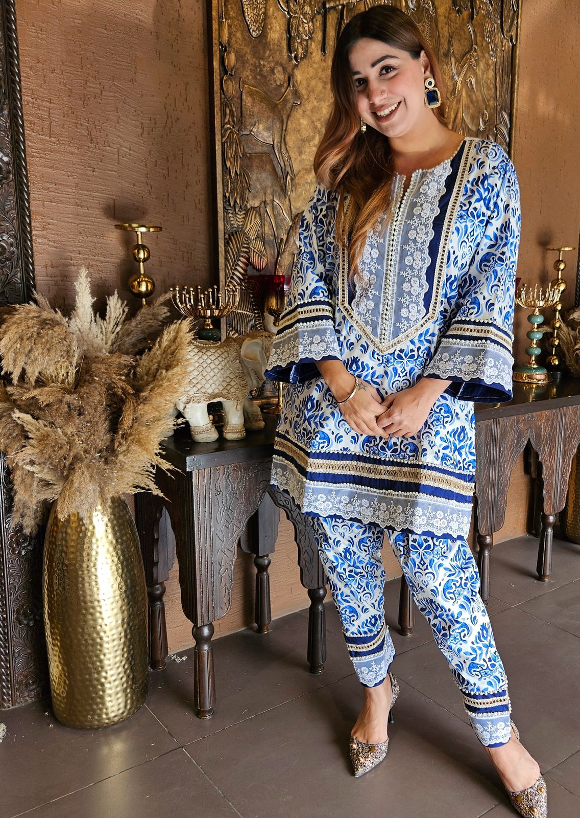 Premium cotton stitched coord