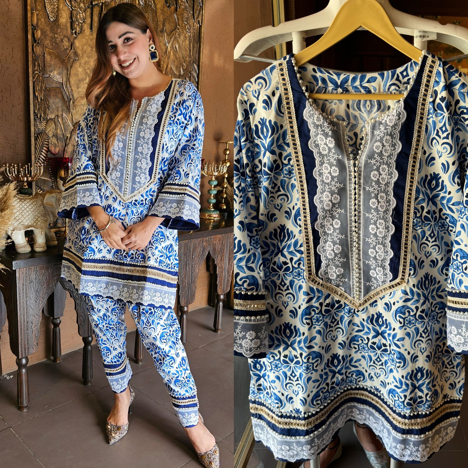 Premium cotton stitched coord