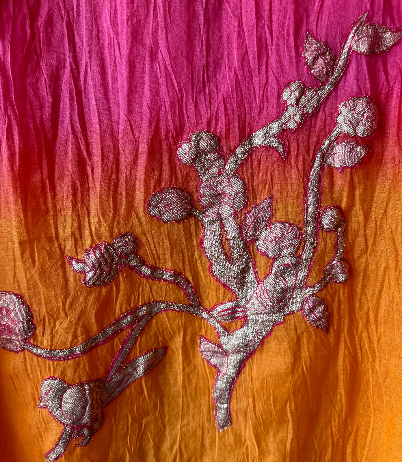 Pure mul Chanderi ombre Unstitched shirt