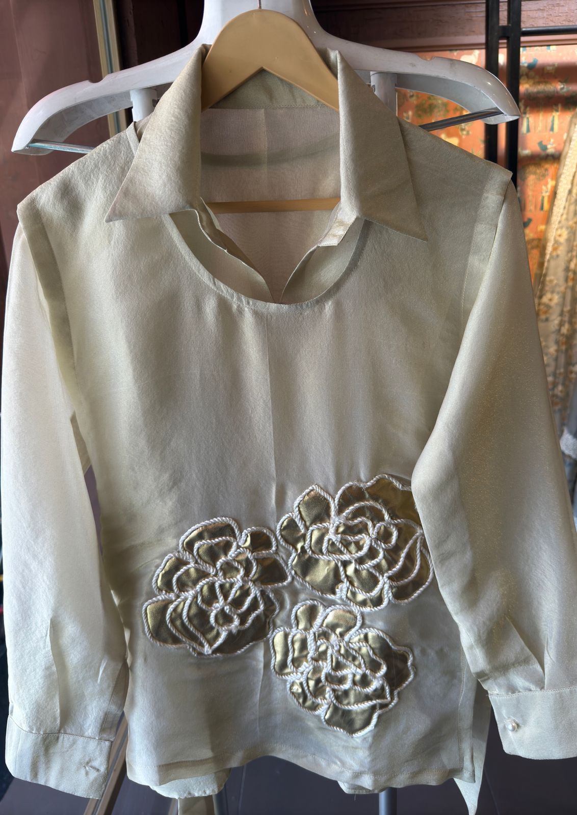 Shop our Latest a very stunning ivory gold 3 pc co-ord set