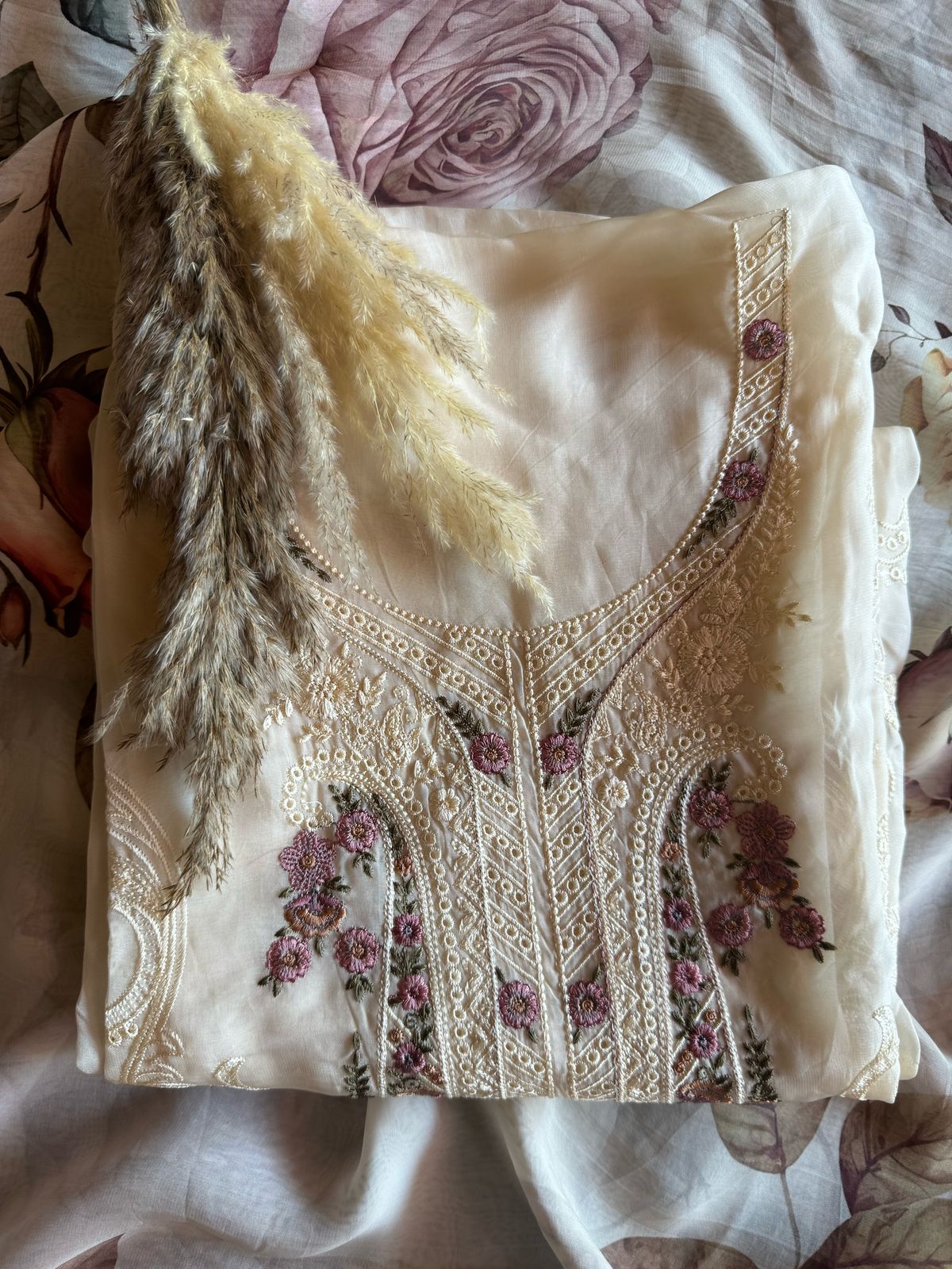 Soft organza Unstitched Shirt