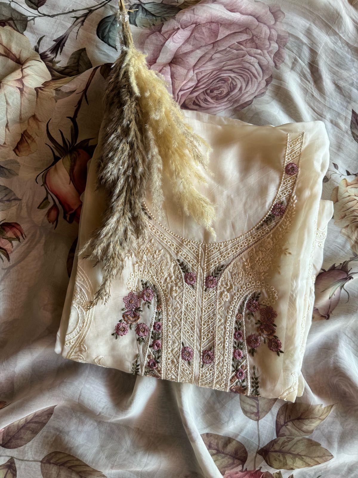 Soft organza Unstitched Shirt