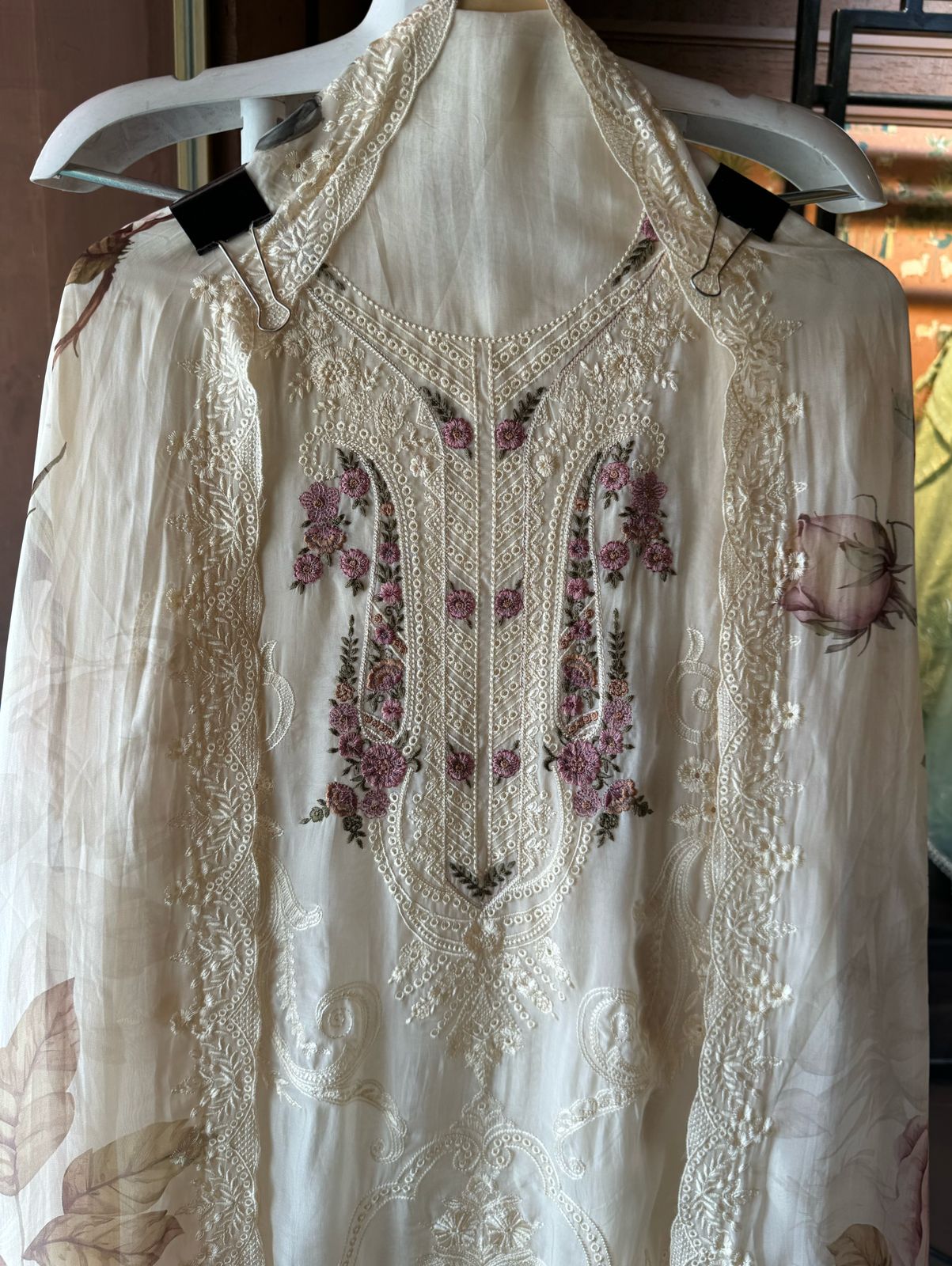 Soft organza Unstitched Shirt