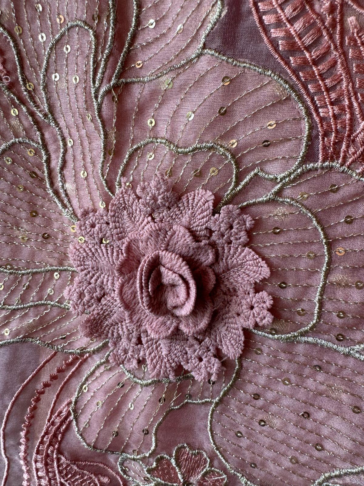 Soft shimmer tissue Unstitched Full size shirt