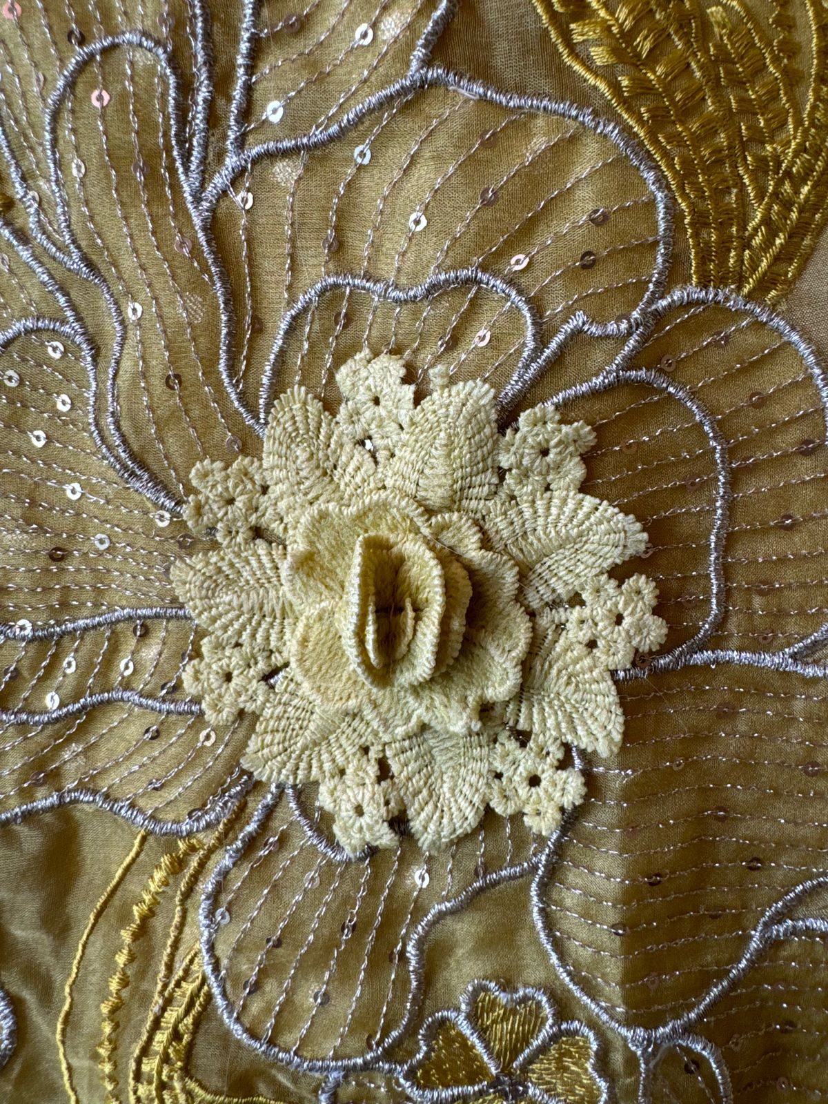 Soft shimmer tissue Unstitched Full size shirt