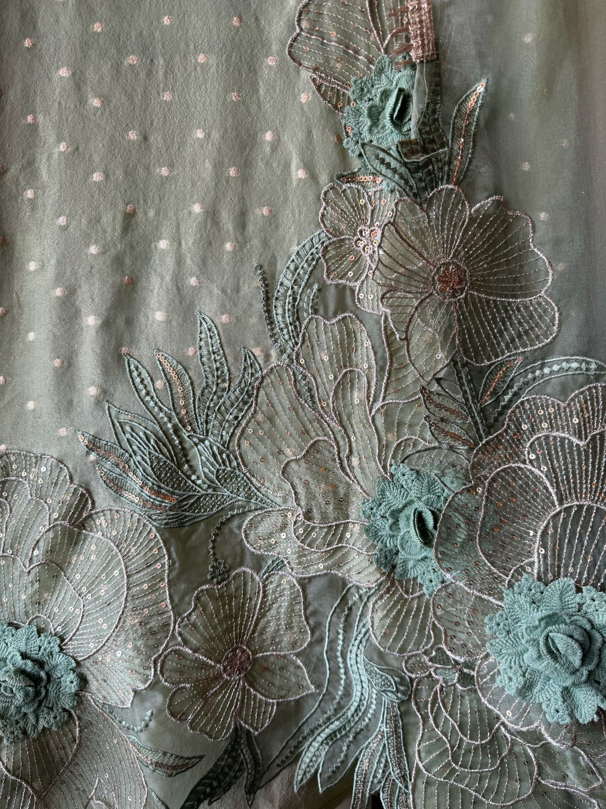 Soft shimmer tissue Unstitched Full size shirt