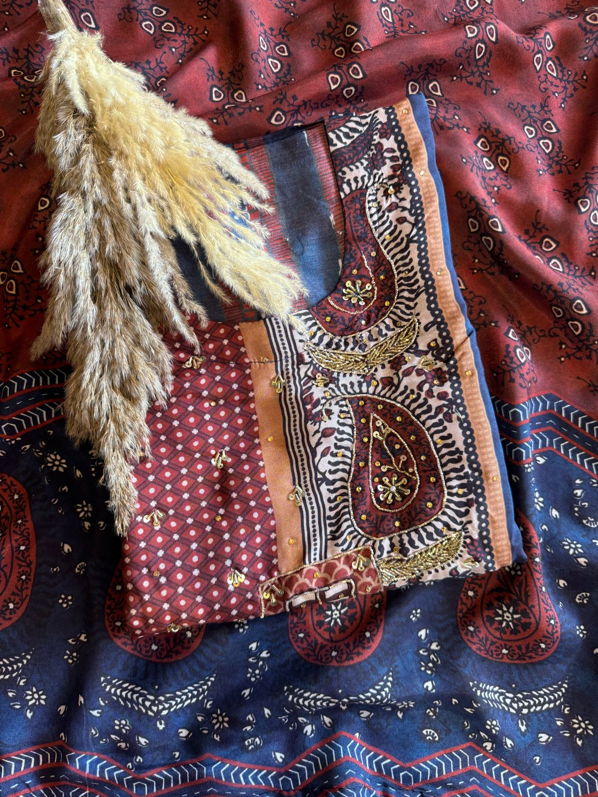 Shop our New collections of AJRAKH PRINTS ON PURE MUSLIN