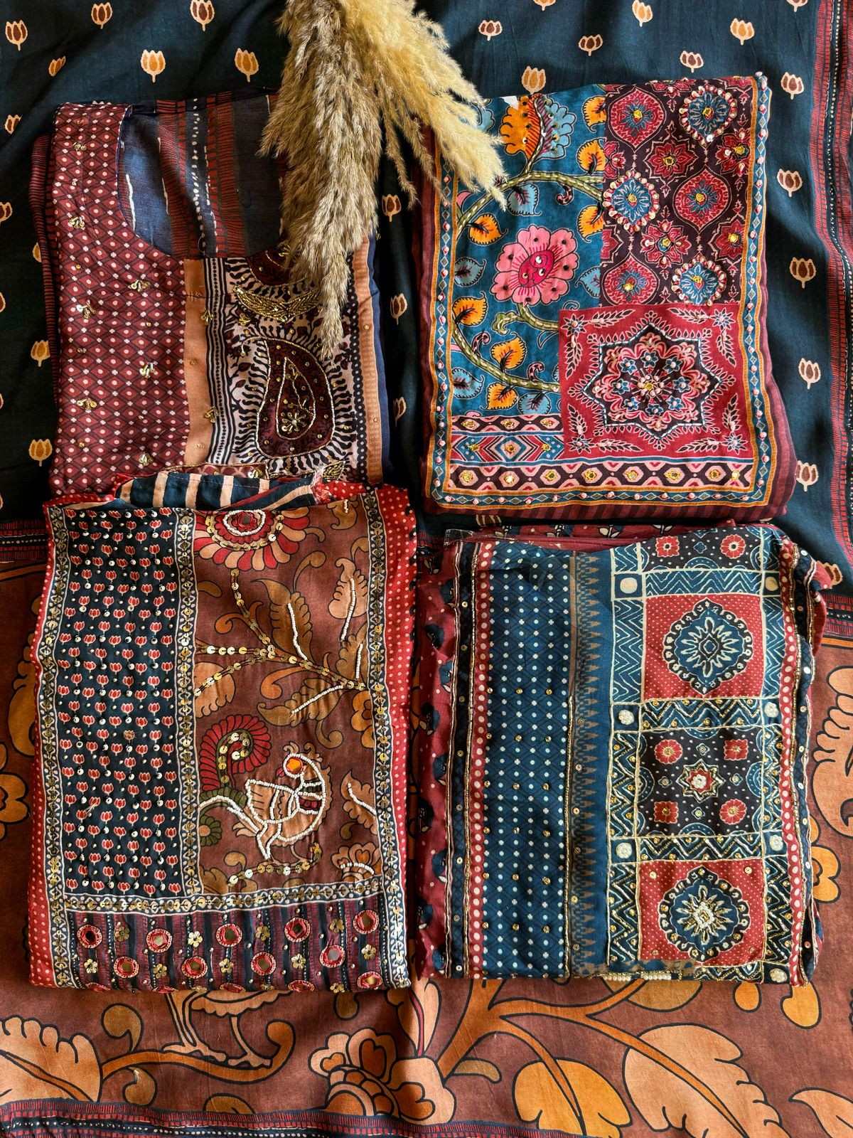 Shop our New collections of AJRAKH PRINTS ON PURE MUSLIN