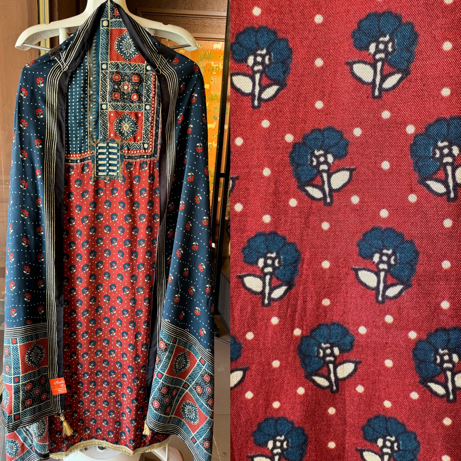 Shop our New collections of AJRAKH PRINTS ON PURE MUSLIN